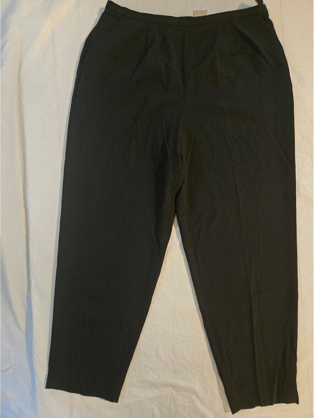 Worthington Petite 16P Black Dress Pants Straight Wide Leg Trouser Stretch